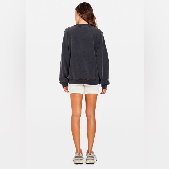 SOLD Anine Bing Harvey Crew Neck Butterfly in Washed Black Grey size M - Picture 13 of 15